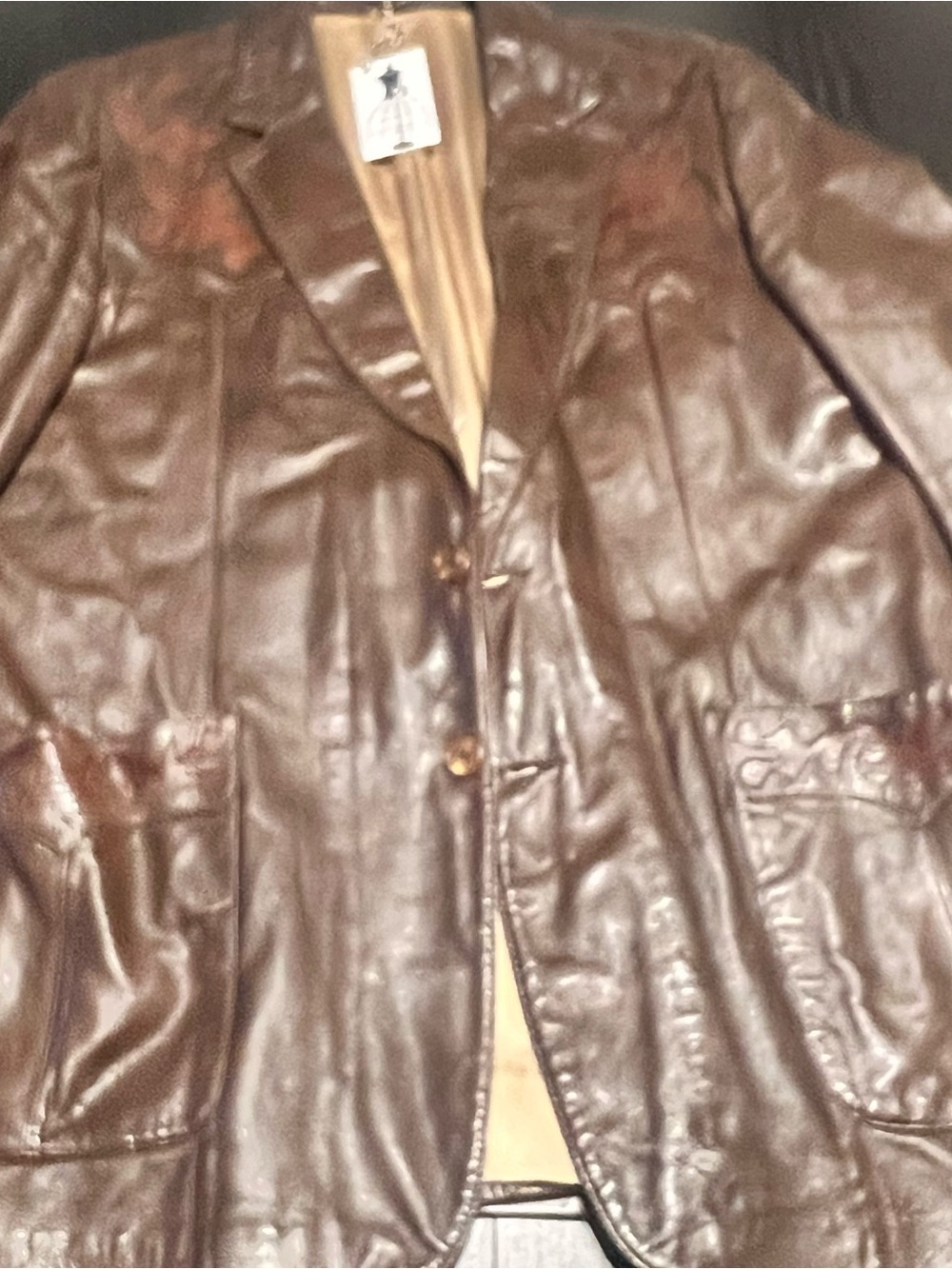 Vintage Brown Leather Sport-coat